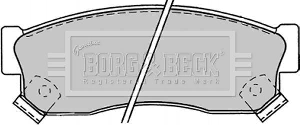 Borg & Beck BBP1244 - Тормозные колодки, дисковые, комплект autodif.ru