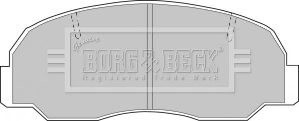 Borg & Beck BBP1206 - Тормозные колодки, дисковые, комплект autodif.ru