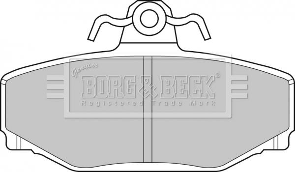 Borg & Beck BBP1218 - Тормозные колодки, дисковые, комплект autodif.ru