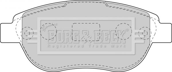 Borg & Beck BBP1715 - Автозапчасть/Колодки тормозные дисковые комплект autodif.ru