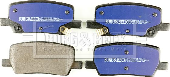 Borg & Beck BBP2925 - Тормозные колодки, дисковые, комплект autodif.ru