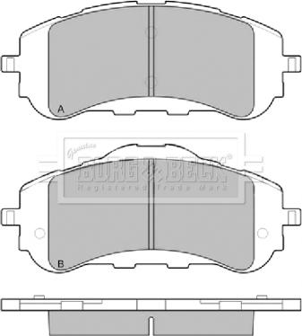 Borg & Beck BBP2450 - Тормозные колодки, дисковые, комплект autodif.ru