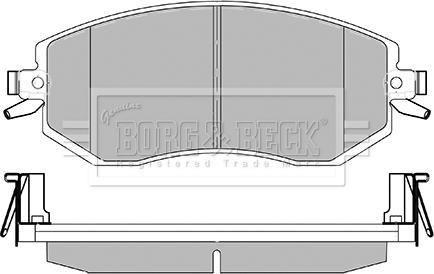 Borg & Beck BBP2426 - Тормозные колодки, дисковые, комплект autodif.ru
