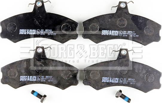 Borg & Beck BBP2422 - Тормозные колодки, дисковые, комплект autodif.ru