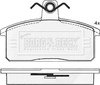Borg & Beck BBP2545 - Тормозные колодки, дисковые, комплект autodif.ru