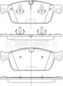 Borg & Beck BBP2530 - Тормозные колодки, дисковые, комплект autodif.ru