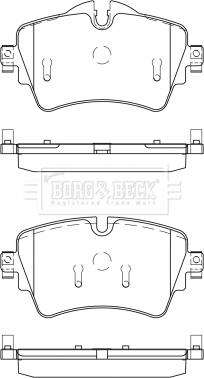 Borg & Beck BBP2526 - Тормозные колодки, дисковые, комплект autodif.ru