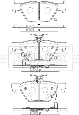 Borg & Beck BBP2571 - Тормозные колодки, дисковые, комплект autodif.ru