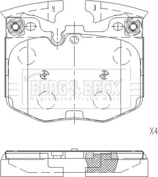 Borg & Beck BBP2659 - Тормозные колодки, дисковые, комплект autodif.ru