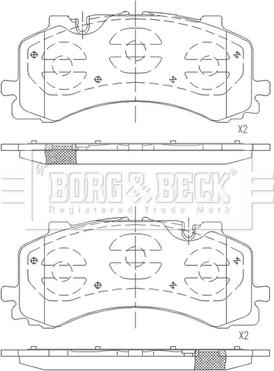 Borg & Beck BBP2683 - Тормозные колодки, дисковые, комплект autodif.ru