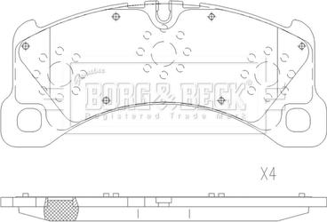 Borg & Beck BBP2682 - Тормозные колодки, дисковые, комплект autodif.ru
