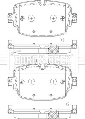 Borg & Beck BBP2674 - Тормозные колодки, дисковые, комплект autodif.ru