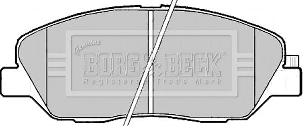 Borg & Beck BBP2176 - Тормозные колодки, дисковые, комплект autodif.ru