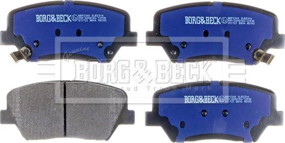 Borg & Beck BBP2340 - Тормозные колодки, дисковые, комплект autodif.ru