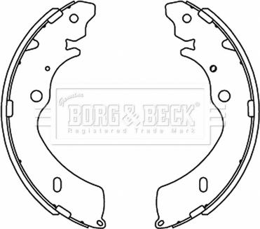 Borg & Beck BBS6505 - Комплект тормозных колодок, барабанные autodif.ru