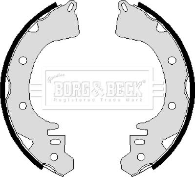 Borg & Beck BBS6098 - Комплект тормозных колодок, барабанные autodif.ru