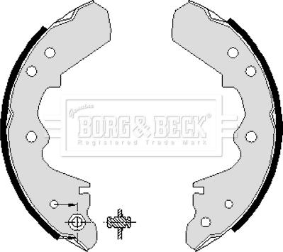 Borg & Beck BBS6042 - Комплект тормозных колодок, барабанные autodif.ru