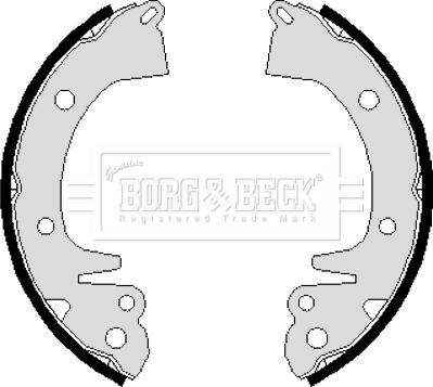 Borg & Beck BBS6085 - Комплект тормозных колодок, барабанные autodif.ru