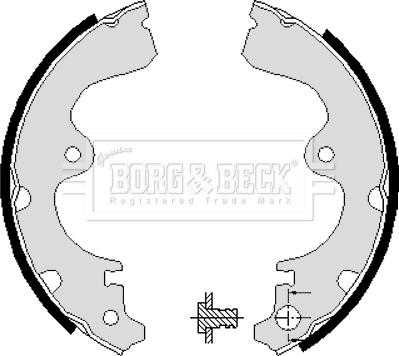 Borg & Beck BBS6088 - Комплект тормозных колодок, барабанные autodif.ru