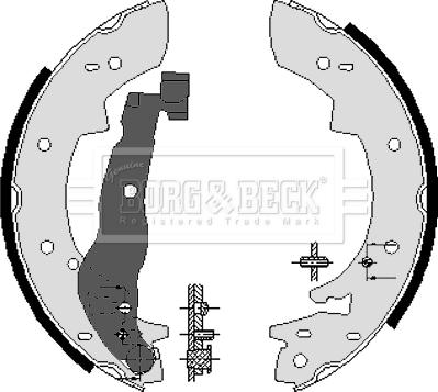 Borg & Beck BBS6082 - Комплект тормозных колодок, барабанные autodif.ru