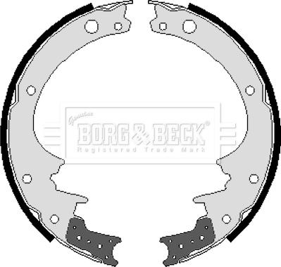 Borg & Beck BBS6039 - Комплект тормозных колодок, барабанные autodif.ru