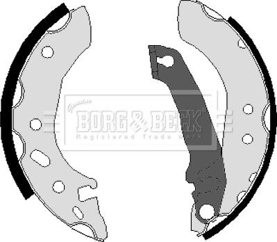 Borg & Beck BBS6036 - Комплект тормозных колодок, барабанные autodif.ru