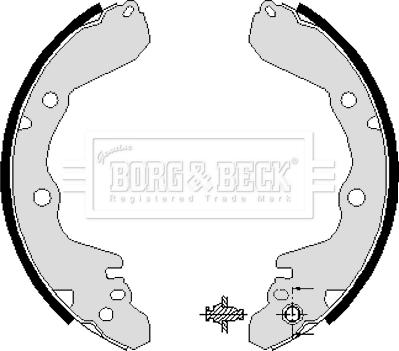 Borg & Beck BBS6038 - Комплект тормозных колодок, барабанные autodif.ru