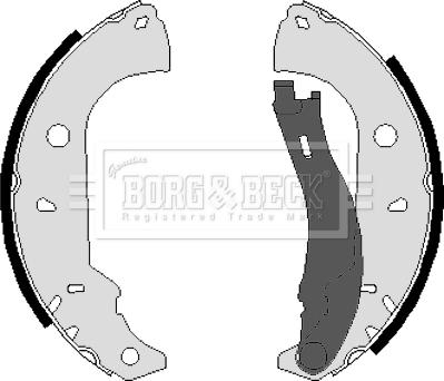 Borg & Beck BBS6026 - Комплект тормозных колодок, барабанные autodif.ru