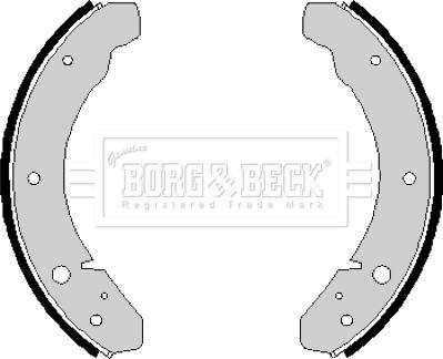 Borg & Beck BBS6141 - Комплект тормозных колодок, барабанные autodif.ru