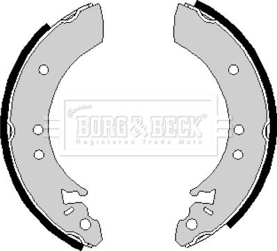Borg & Beck BBS6143 - Комплект тормозных колодок, барабанные autodif.ru