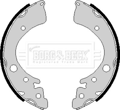 Borg & Beck BBS6160 - Комплект тормозных колодок, барабанные autodif.ru