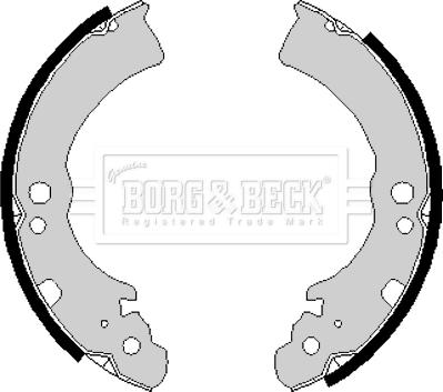 Borg & Beck BBS6168 - Комплект тормозных колодок, барабанные autodif.ru
