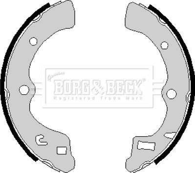 Borg & Beck BBS6167 - Комплект тормозных колодок, барабанные autodif.ru