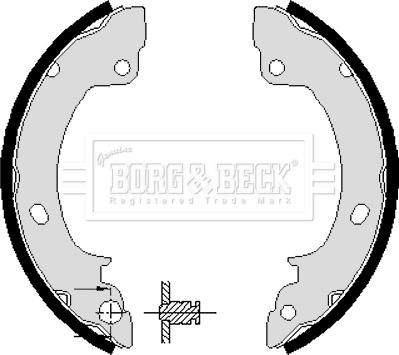 Borg & Beck BBS6100 - Комплект тормозных колодок, барабанные autodif.ru
