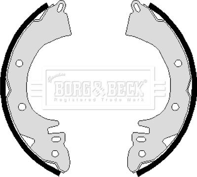 Borg & Beck BBS6114 - Комплект тормозных колодок, барабанные autodif.ru