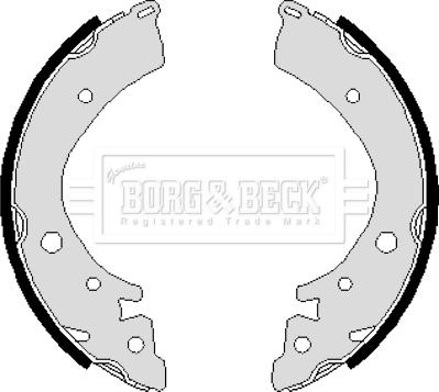 Borg & Beck BBS6116 - Комплект тормозных колодок, барабанные autodif.ru