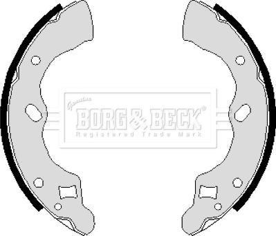 Borg & Beck BBS6118 - Комплект тормозных колодок, барабанные autodif.ru
