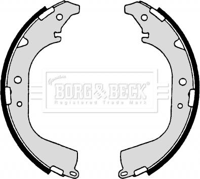 Borg & Beck BBS6182 - Комплект тормозных колодок, барабанные autodif.ru