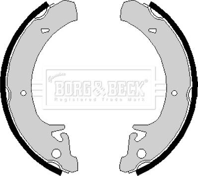 Borg & Beck BBS6133 - Комплект тормозных колодок, барабанные autodif.ru