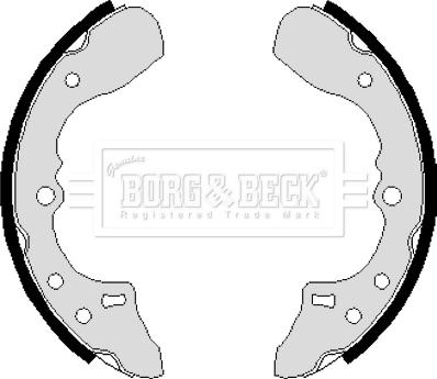 Borg & Beck BBS6120 - Комплект тормозных колодок, барабанные autodif.ru