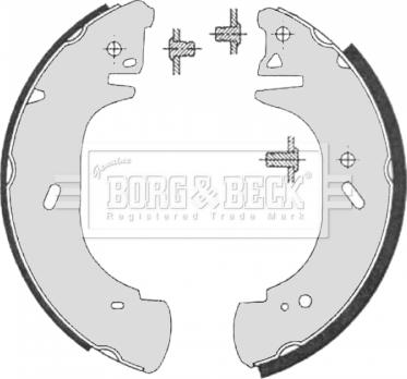 Borg & Beck BBS6325 - Комплект тормозных колодок, барабанные autodif.ru