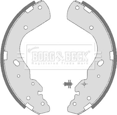 Borg & Beck BBS6323 - Комплект тормозных колодок, барабанные autodif.ru