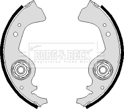 Borg & Beck BBS6244 - Комплект тормозных колодок, барабанные autodif.ru