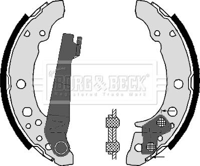Borg & Beck BBS6248 - Комплект тормозных колодок, барабанные autodif.ru