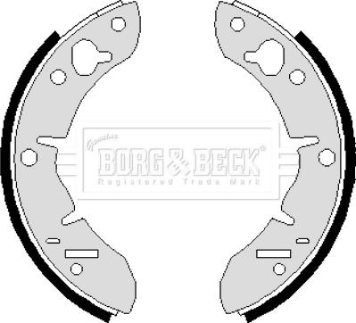 Borg & Beck BBS6247 - Комплект тормозных колодок, барабанные autodif.ru
