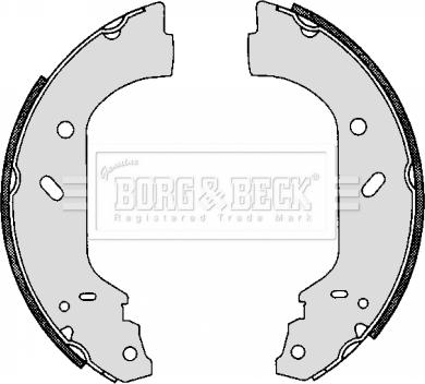 Borg & Beck BBS6265 - Комплект тормозных колодок, барабанные autodif.ru