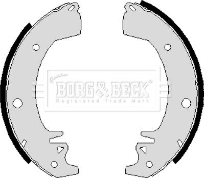 Borg & Beck BBS6208 - Комплект тормозных колодок, барабанные autodif.ru