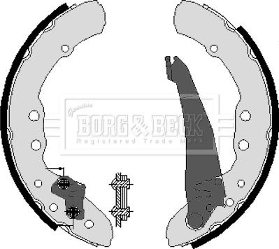 Borg & Beck BBS6212 - Комплект тормозных колодок, барабанные autodif.ru