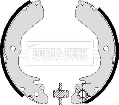 Borg & Beck BBS6228 - Комплект тормозных колодок, барабанные autodif.ru