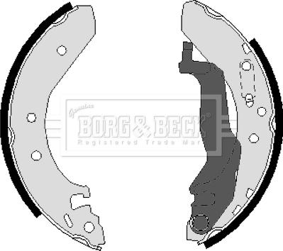 Borg & Beck BBS6223 - Комплект тормозных колодок, барабанные autodif.ru